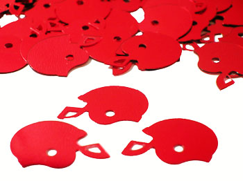 Red Football Helmet Confetti by the pound or packet